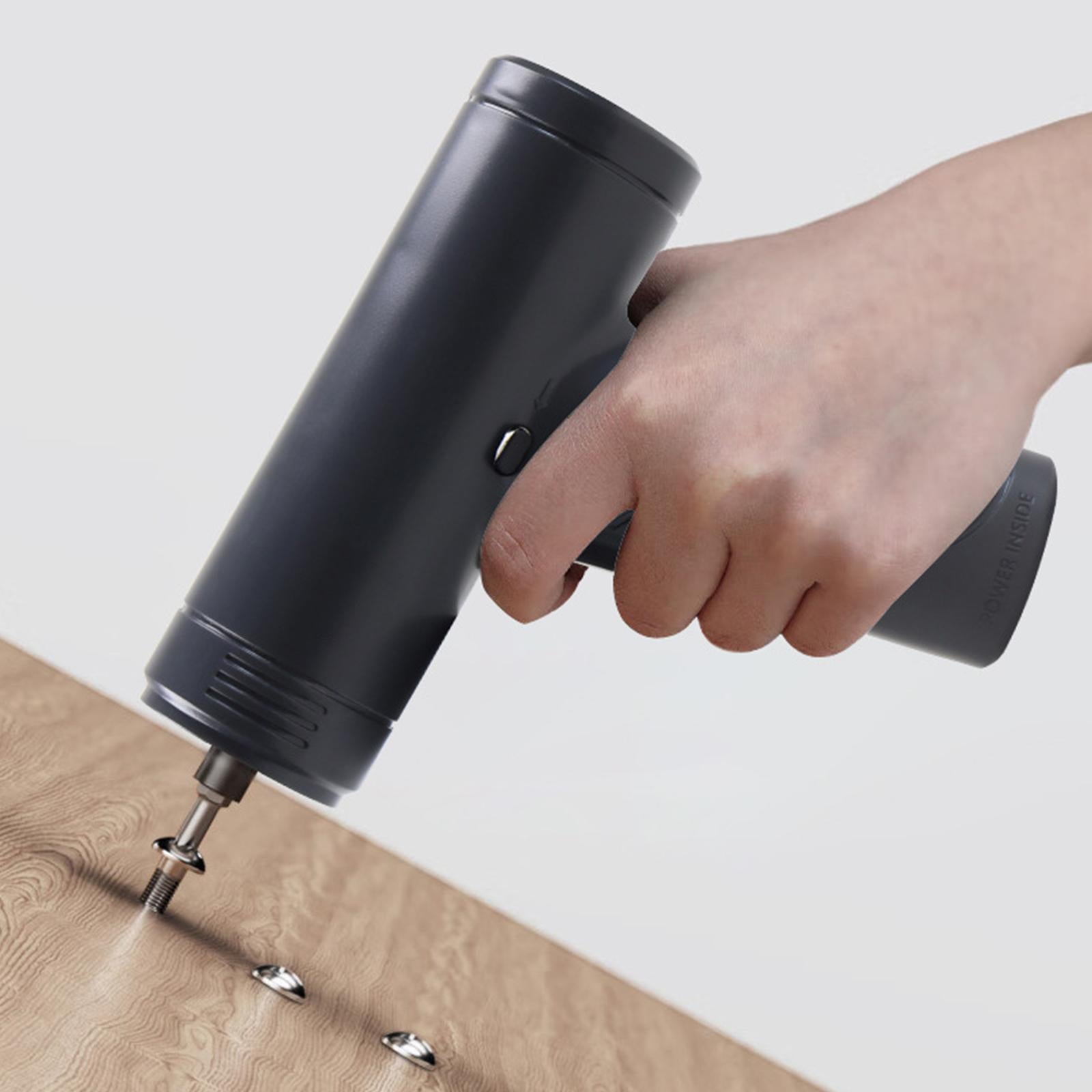 Tournevis électrique sans fil 3,7V 1500mAh avec LED, mini perceuse rechargeable + 10 embouts, poignée pistolet - 6