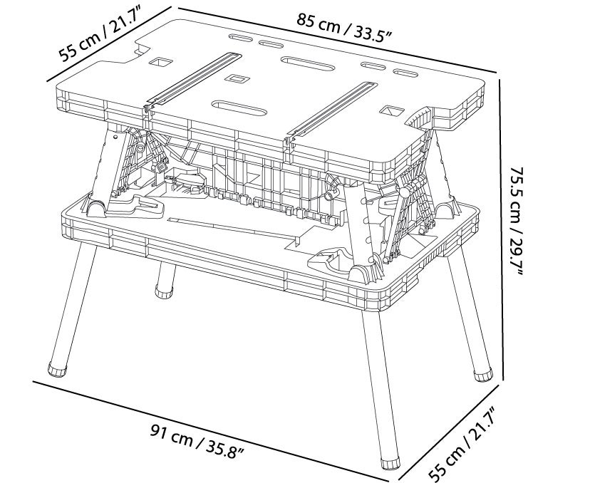 Etabli pliant noir travaux bricolage - KETER - 7
