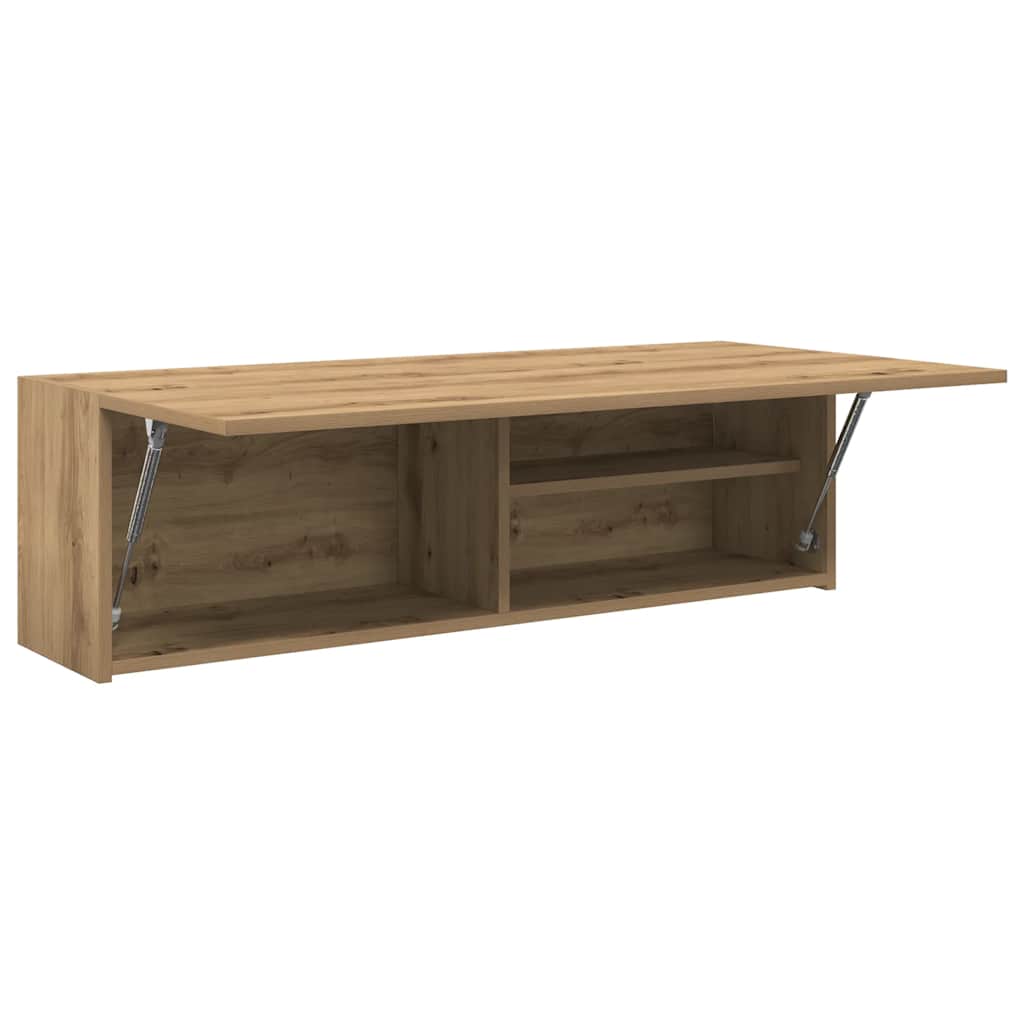 Pensile da bagno in rovere realizzato a mano in legno ingegnerizzato - 4