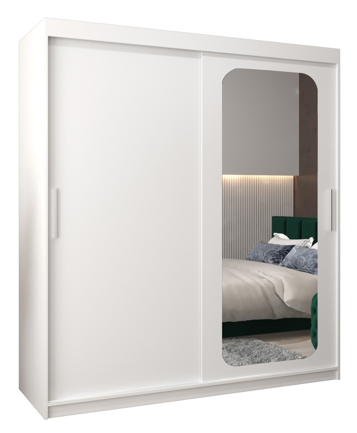 Szafa przesuwna garderoba PROMO T2 180 x 62 x 200 cm Biały - Abiks Meble