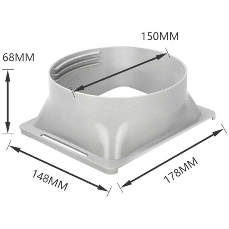 1PCS Adaptateur universel pour fenêtre - Tuyau d'échappement portable pour tuyau de climatisation - 15 cm - Accessoires de tuyau (carré) - 2
