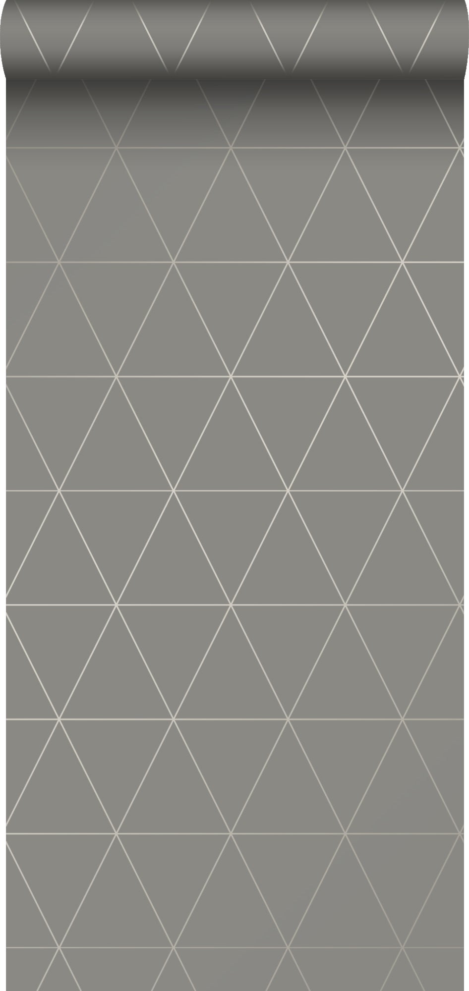 Tapeta trójkąty graficzne ciepłej szarości - 53 cm x 10.05 m - ORIGIN