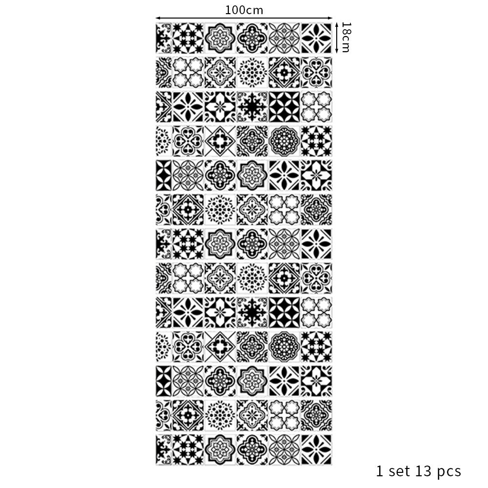 18x100cmx13Pcs Stickers adhésifs escalier carrelages Sticker Autocollant – Stickers contremarche carrelages - 3