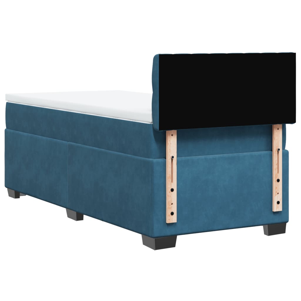 Sommier à lattes de lit avec matelas Bleu foncé 100x200 cm — COMFORTXL - 10