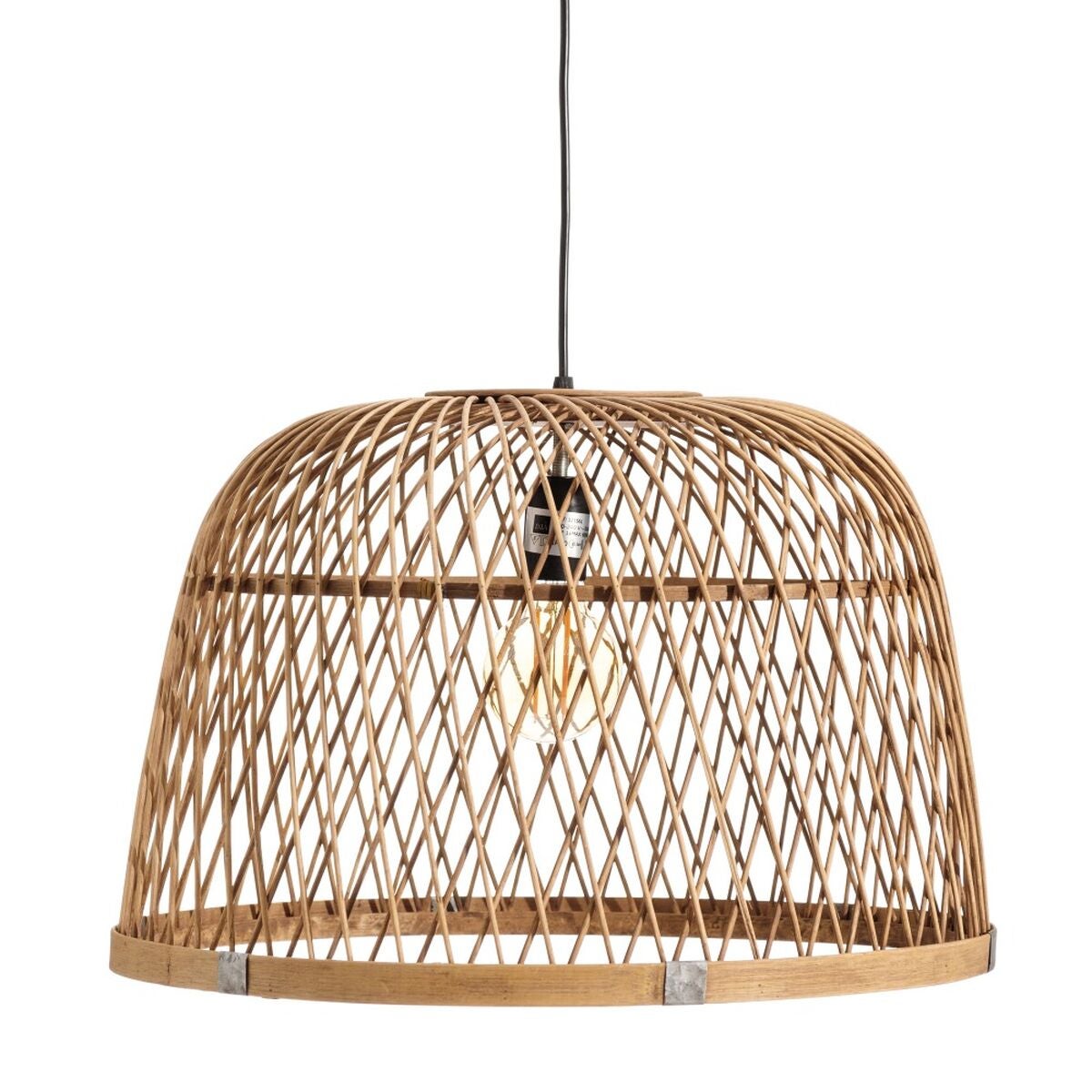 Suspension DKD Home Decor Marron Bambou 50 W (60 x 60 x 21 cm)
