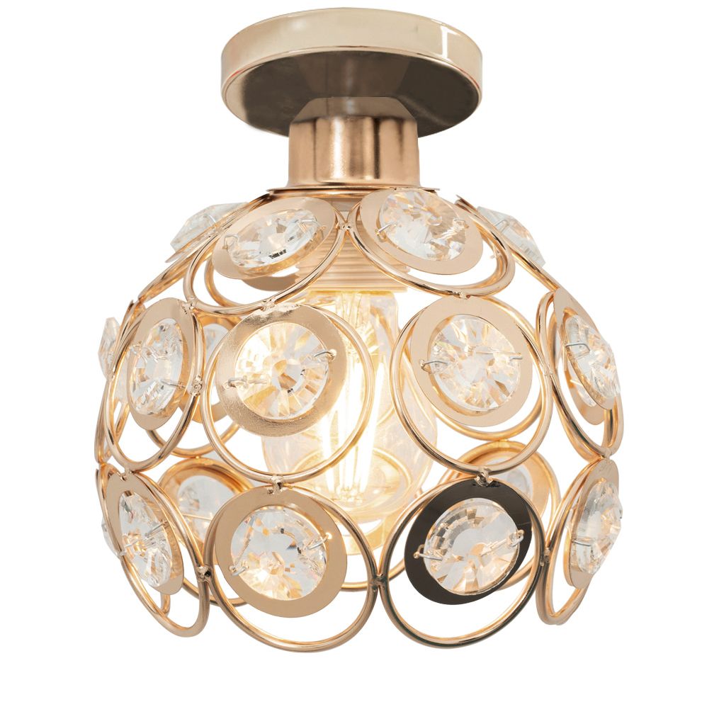 Lampa Sufitowa Kryształowa Toolight App205-1C Złoty
