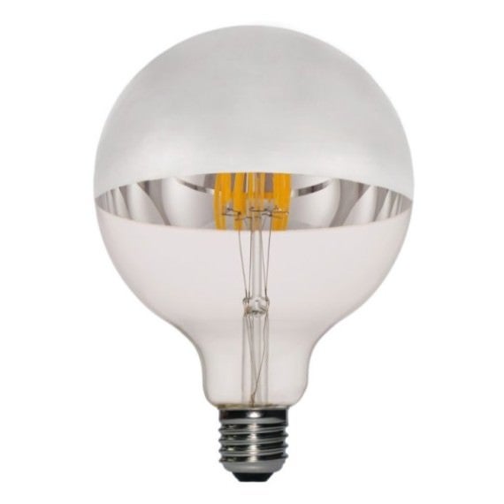 Ampoule LED Globe 125 mm Calotte Argentée 7 W 750 lm – 2700 K – Éclairage Indirect & Design Contemporain - LnD