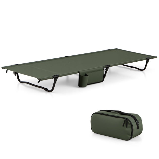 Lit De Camping Pliable Robuste 190x67 Cm - Canapé-lit Portable 280 Kg Avec Sac De Transport, Cadre Acier Renforcé