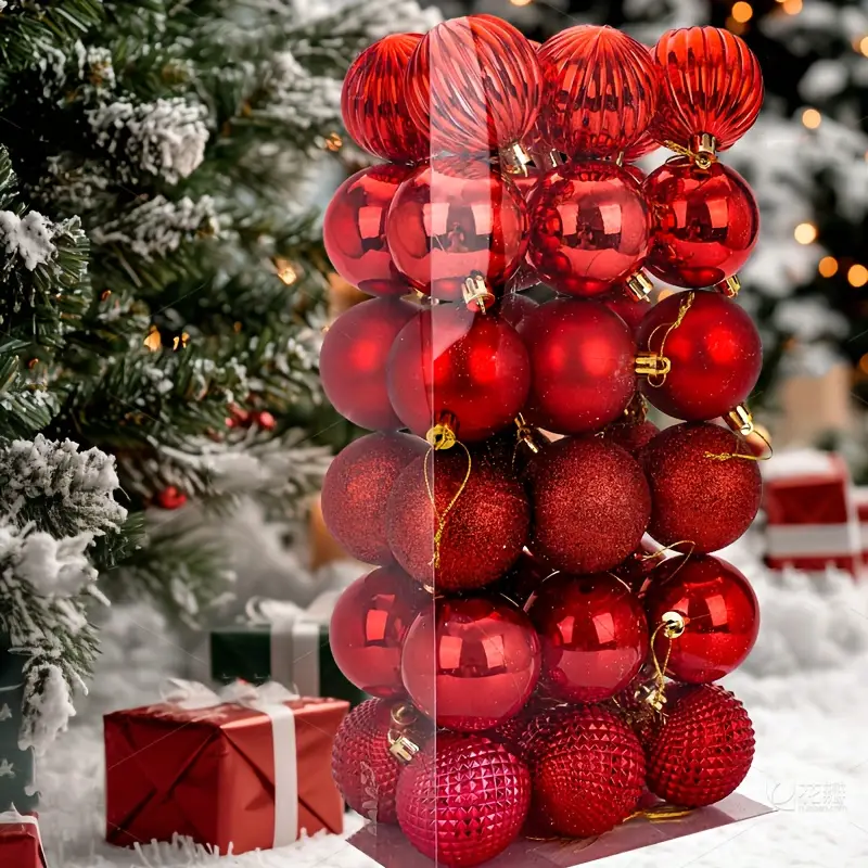 Conjunto de 36 enfeites para árvores de Natal, Conjunto de bolas de Natal, Pingentes para árvores de Natal, Presente de Natal, Decorações de Natal - 5