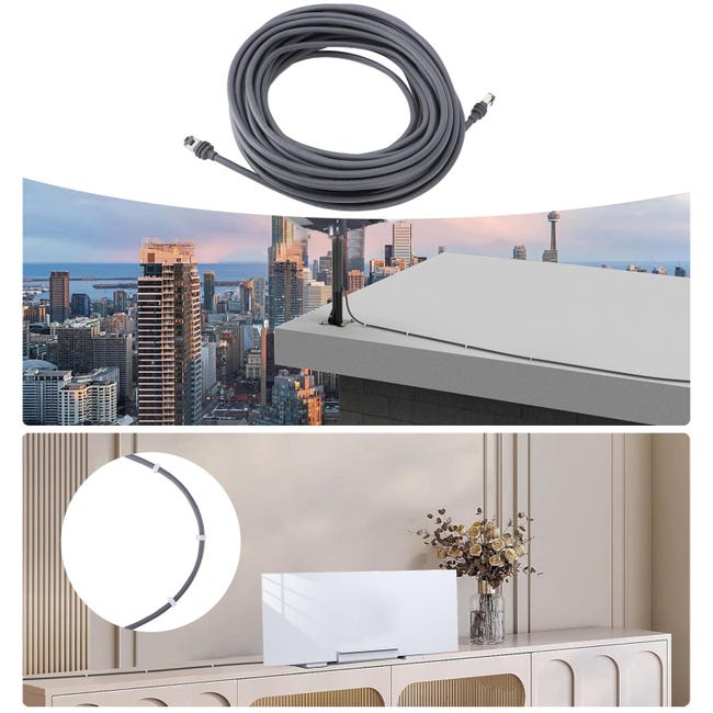 Cavo Prolunga Starlink Gen 3 Da 10m - Impermeabile Per Esterni - Grigio - Plug & Play - Foto 12