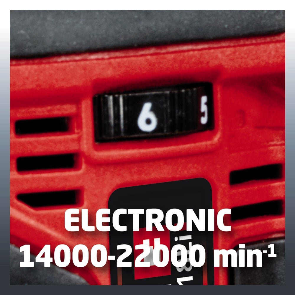 Einhell Ponceuse excentrique sans fil TE-RS 18 Li - Solo PXC (18V, avec 1 abrasif) Livré sans Batterie ni Chargeur - 8