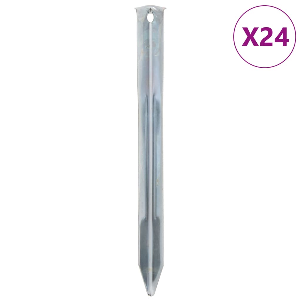 Piquets De Tente En Acier Galvanisé 23 Cm - Lot De 12, Pour Sols Durs Et Rocailleux - 4