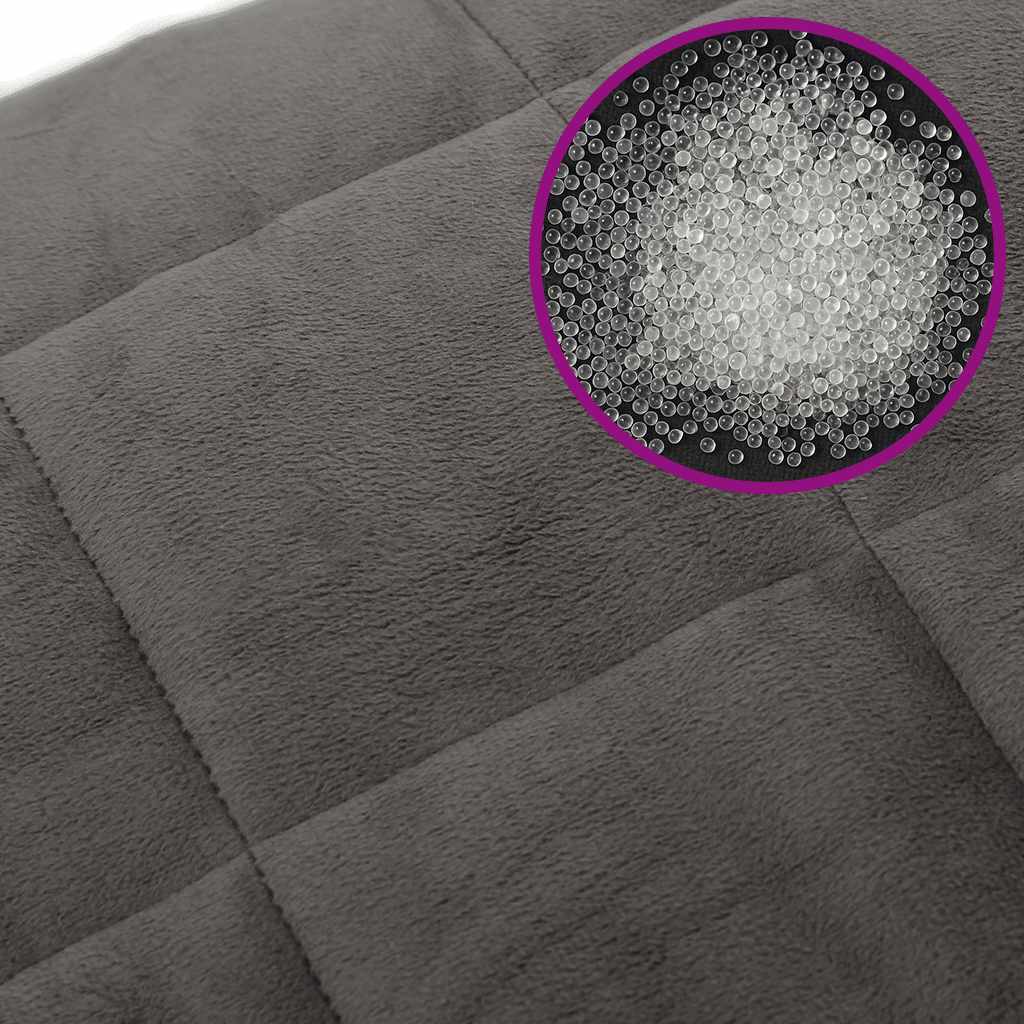 Couverture lestée Gris 138x200 cm 6 kg Tissu vidaXL - 6