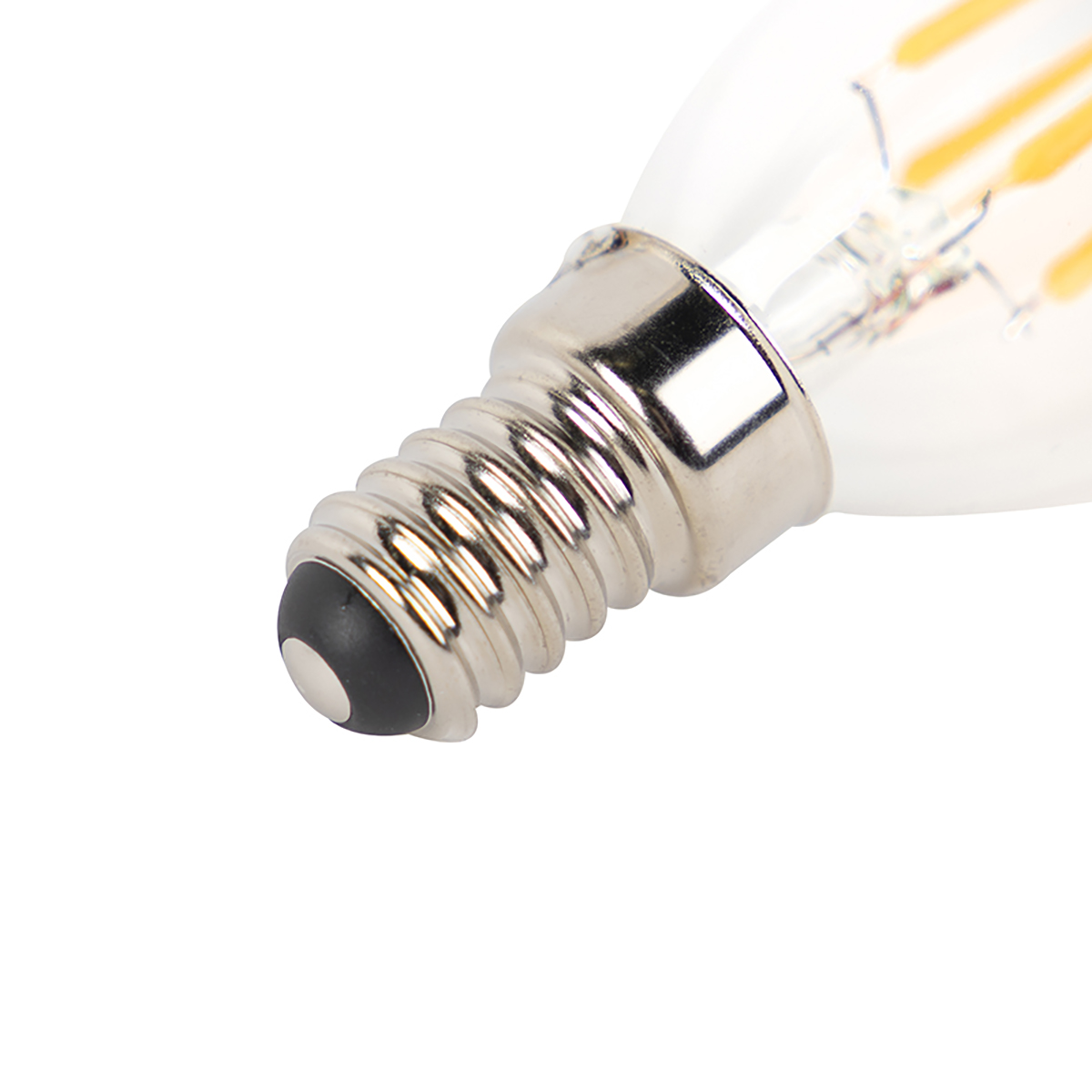 Lot de 5 ampoules LED à filament bougie E14 dimmables B35 transparentes 3W 250lm 2700K - 3