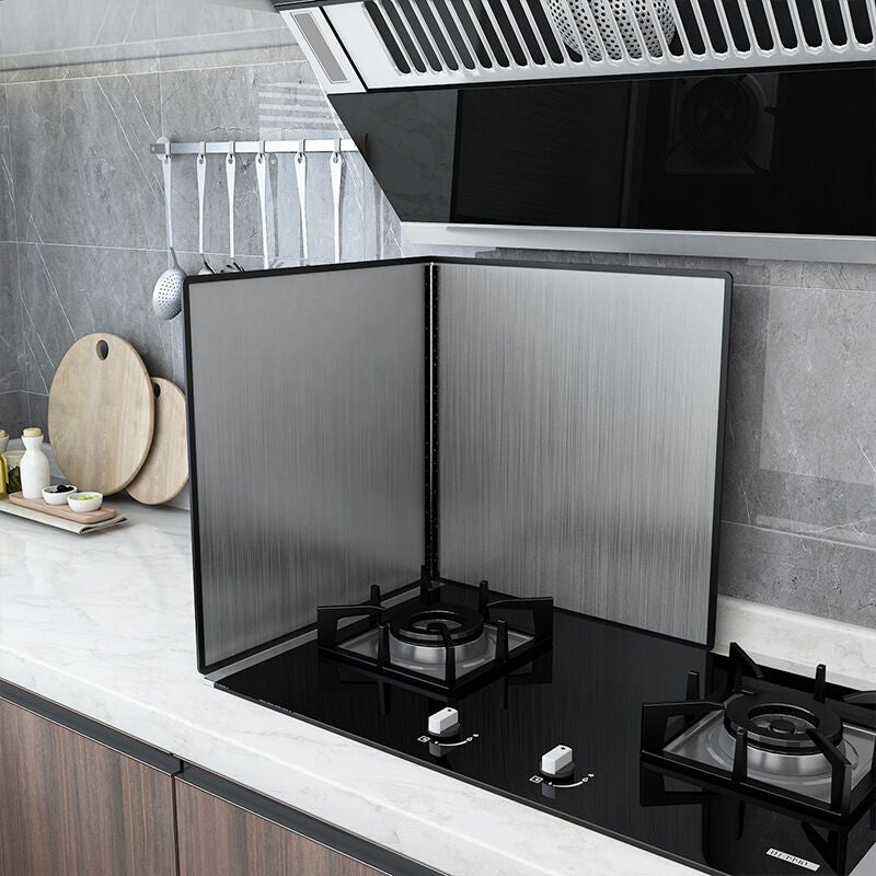 Cuisine Plaque Protection Pliable Aluminium Protection anti-éclaboussures pliable Plaque Anti-projections Cuisson Pliable pour - Maison