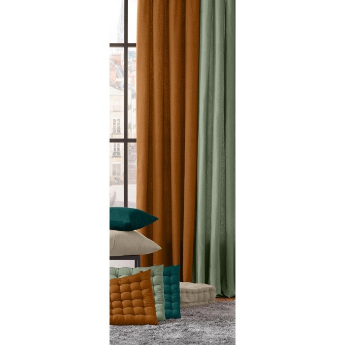 Coussin dehoussable 30 x 50 cm coton/polyester recycle grs twily Emeraude - 3