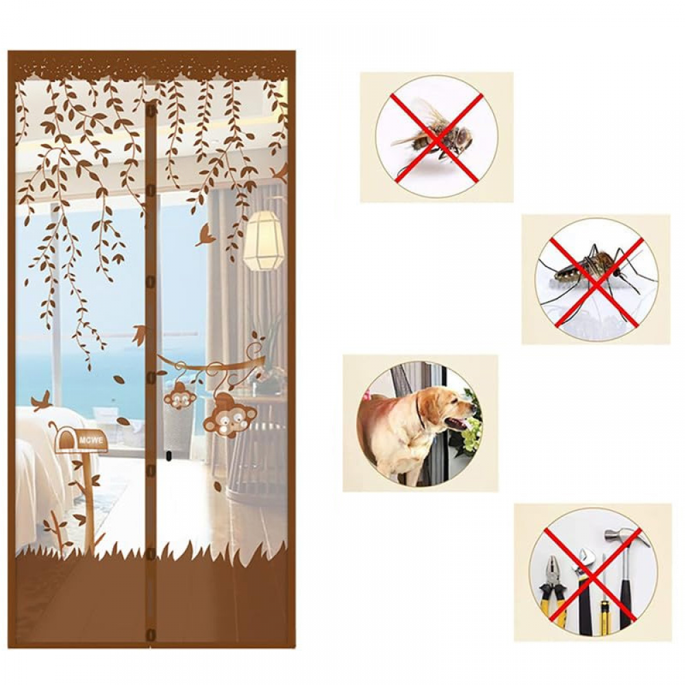 Moskitiera magnetyczna na okno, automatycznie zamykana moskitiera magnetyczna (zielona, 80 * 200 cm)