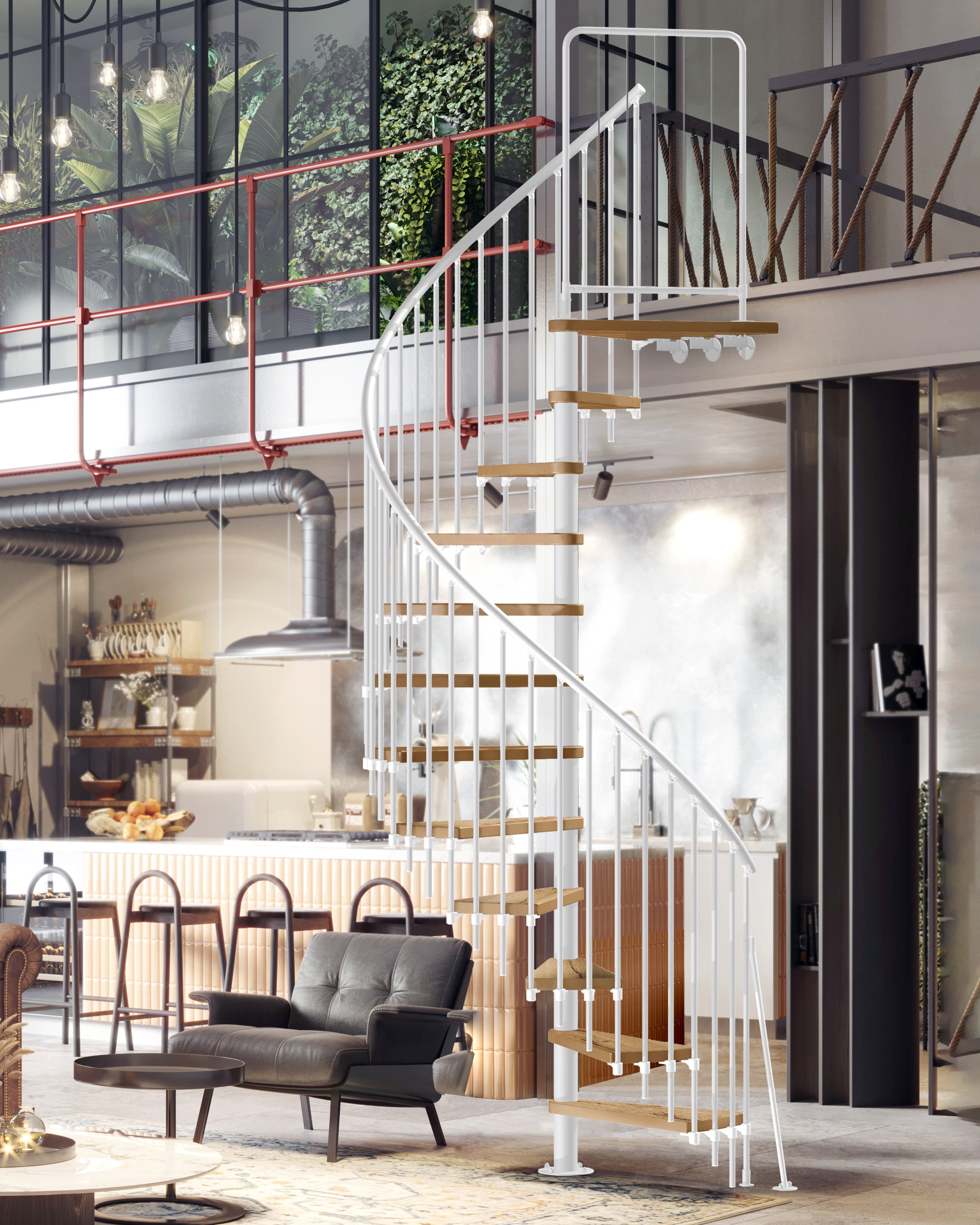 Escalier hélicoïdal Atrium Novo Type 6 – Ø160 – 11 Marches avec ...