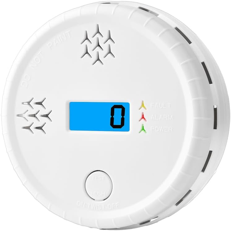 Czujnik alarmowy tlenku węgla, czujnik alarmowy CO z wyświetlaczem cyfrowym, certyfikowany zgodnie z EN50291, alarm dźwiękowy 85 dB do domu, biura
