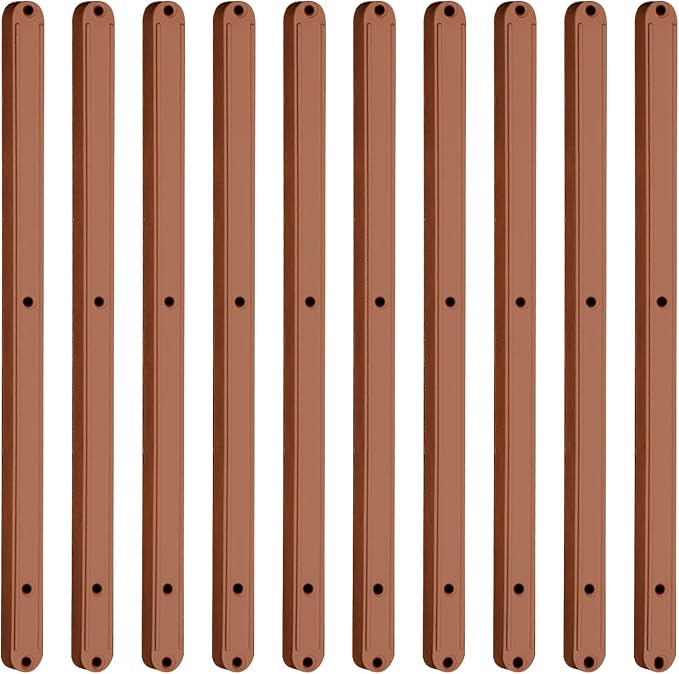 Zestaw 5 par plastikowych prowadnic do szuflad - 298 mm - Brązowe