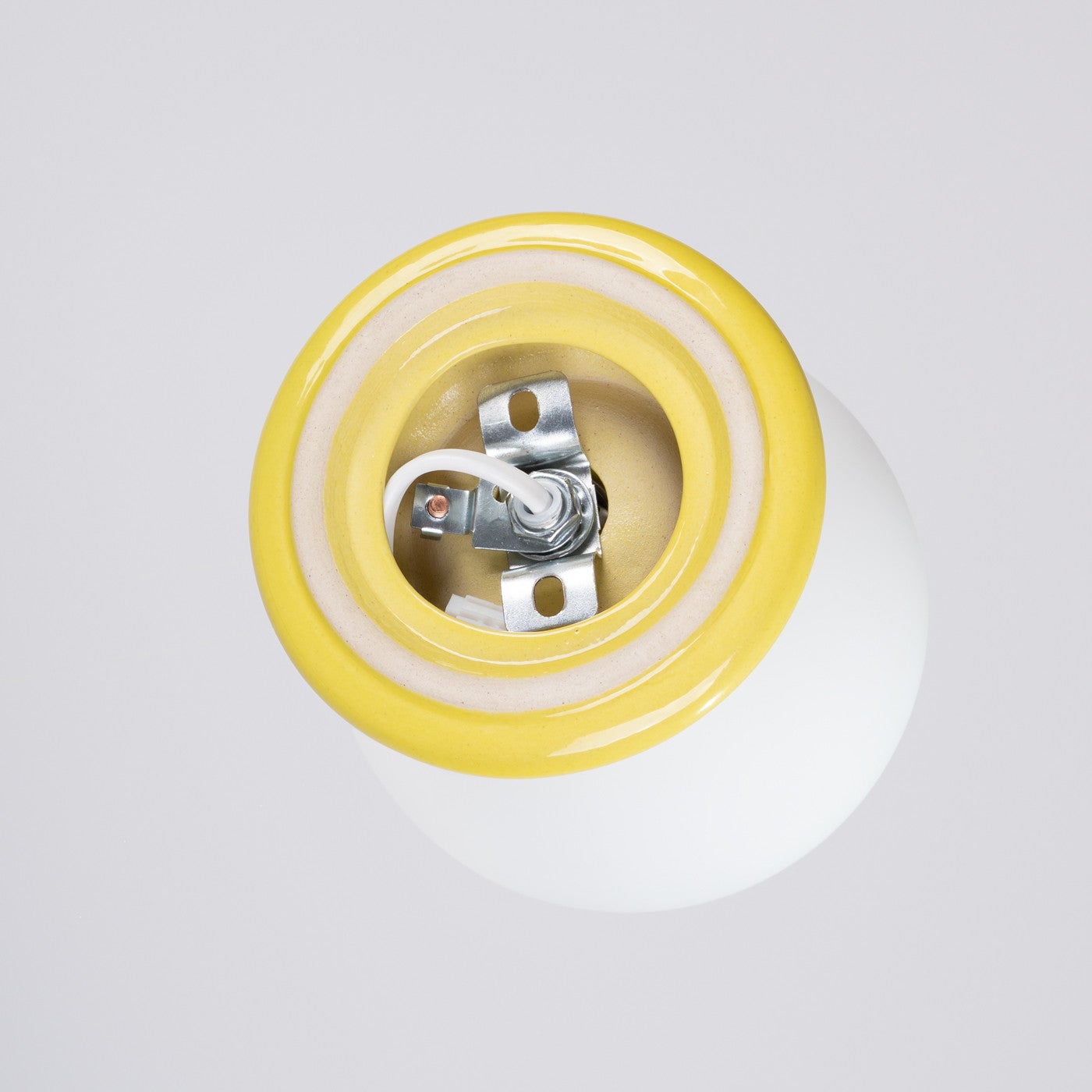 Kinkiet ścienny ceramiczny szkliwiony ZORI żółty 1xG9x15W ceramika / gips wym:12x12x16cm IP44 Sollux Lighting - 8