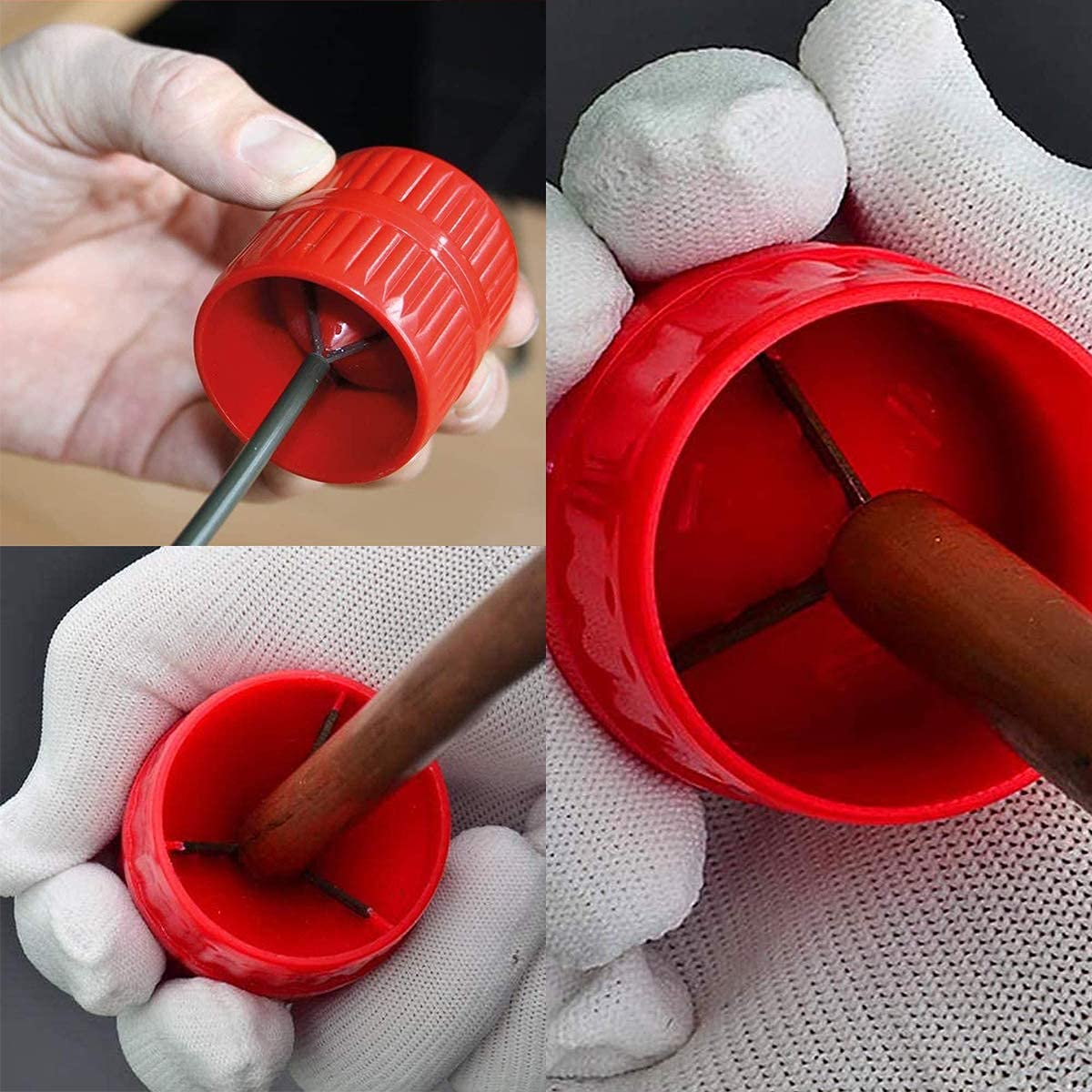 Outil D'ébavurage de Tuyaux en PVC, Alésoir D'ébavurage, Chanfrein, Outils de Plomberie pour Tuyaux en PVC CPVC ABS PP PE de 1 1/4 Pouces à 4 Pouces