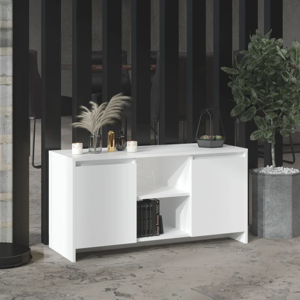 Szafka pod TV, biała, 102x37,5x52,5 cm, materiał drewnopochodny vidaXL