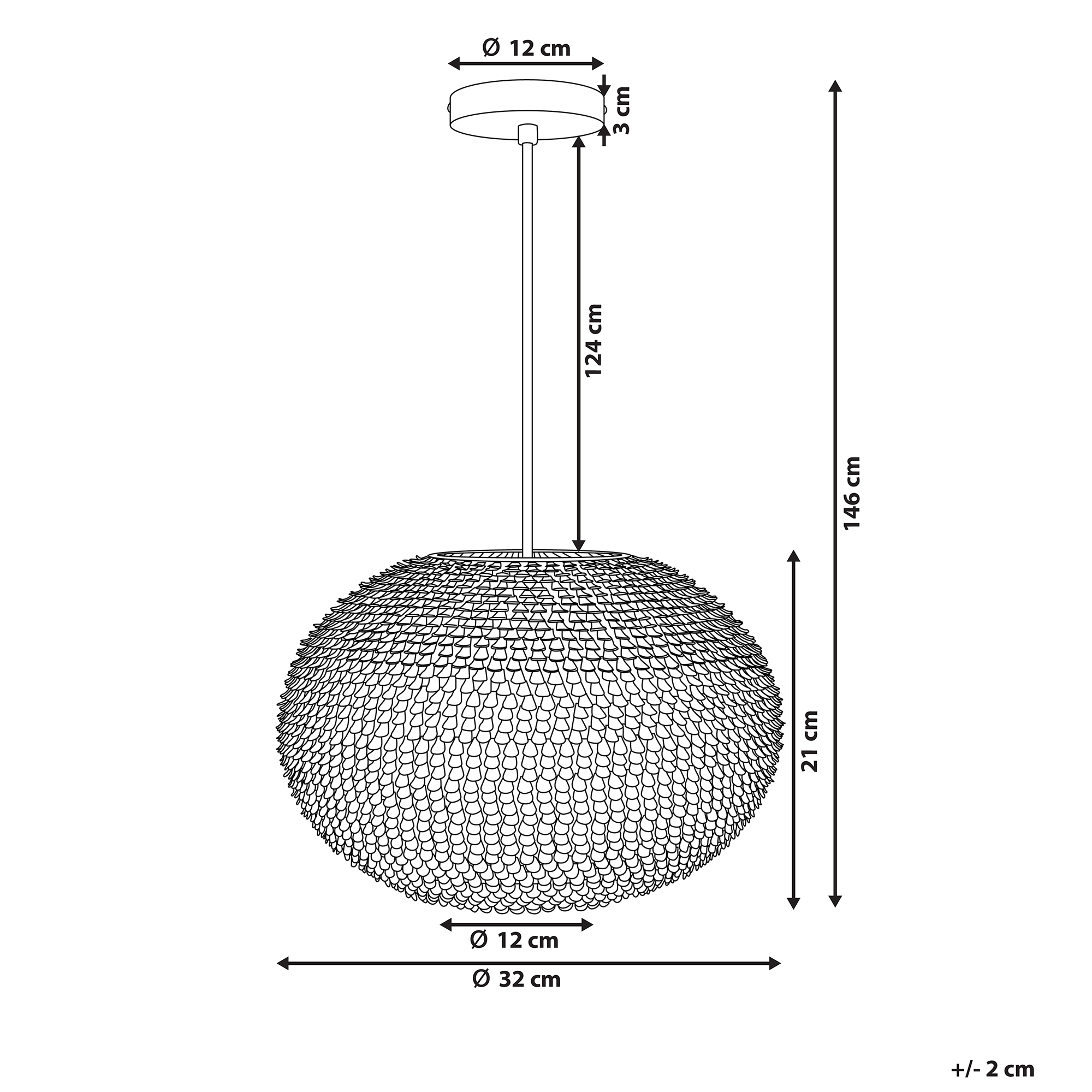 Lampadario REINE Metallo Argento - 3