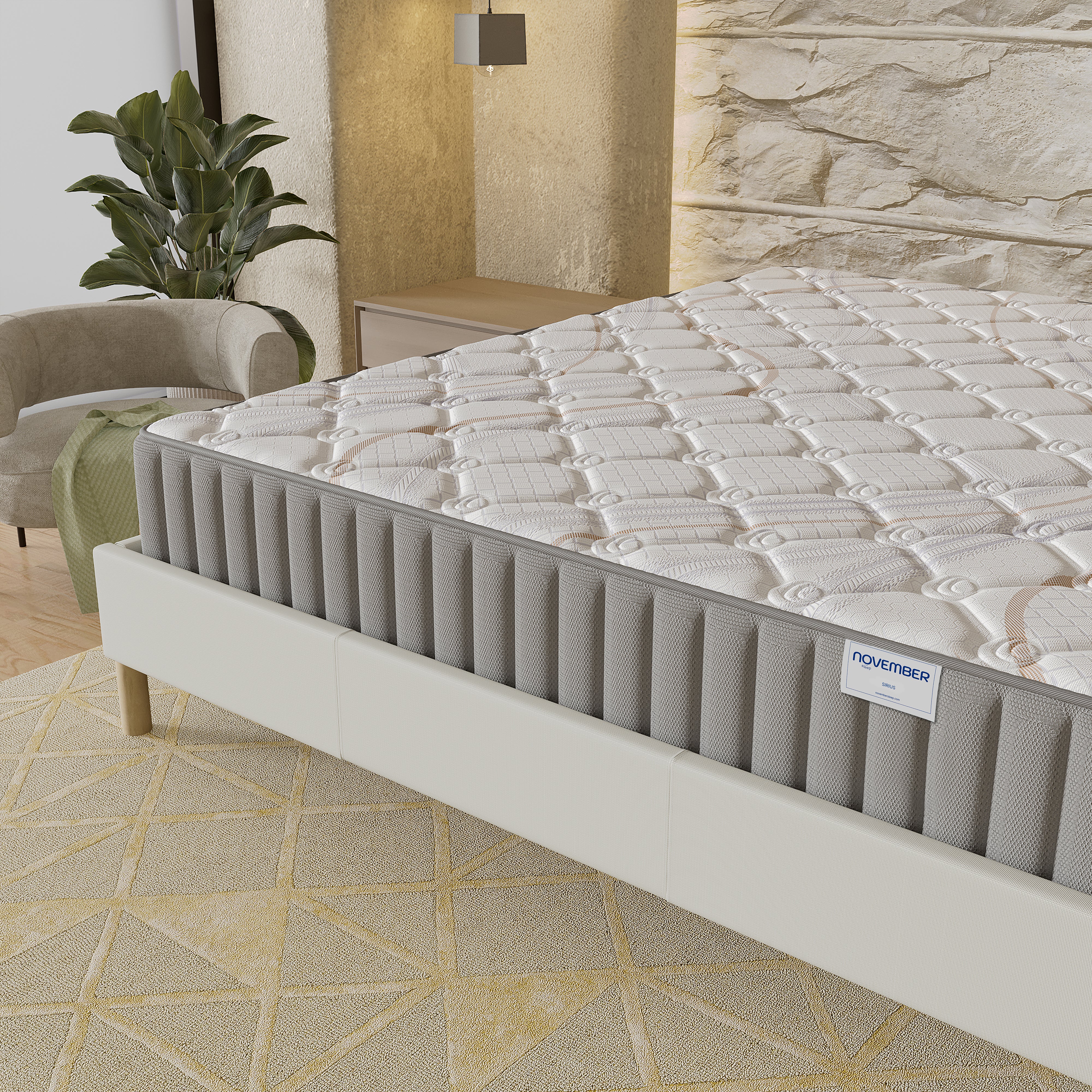 Matelas mousse 120x190cm accueil latex naturel, épaisseur 16cm - 3