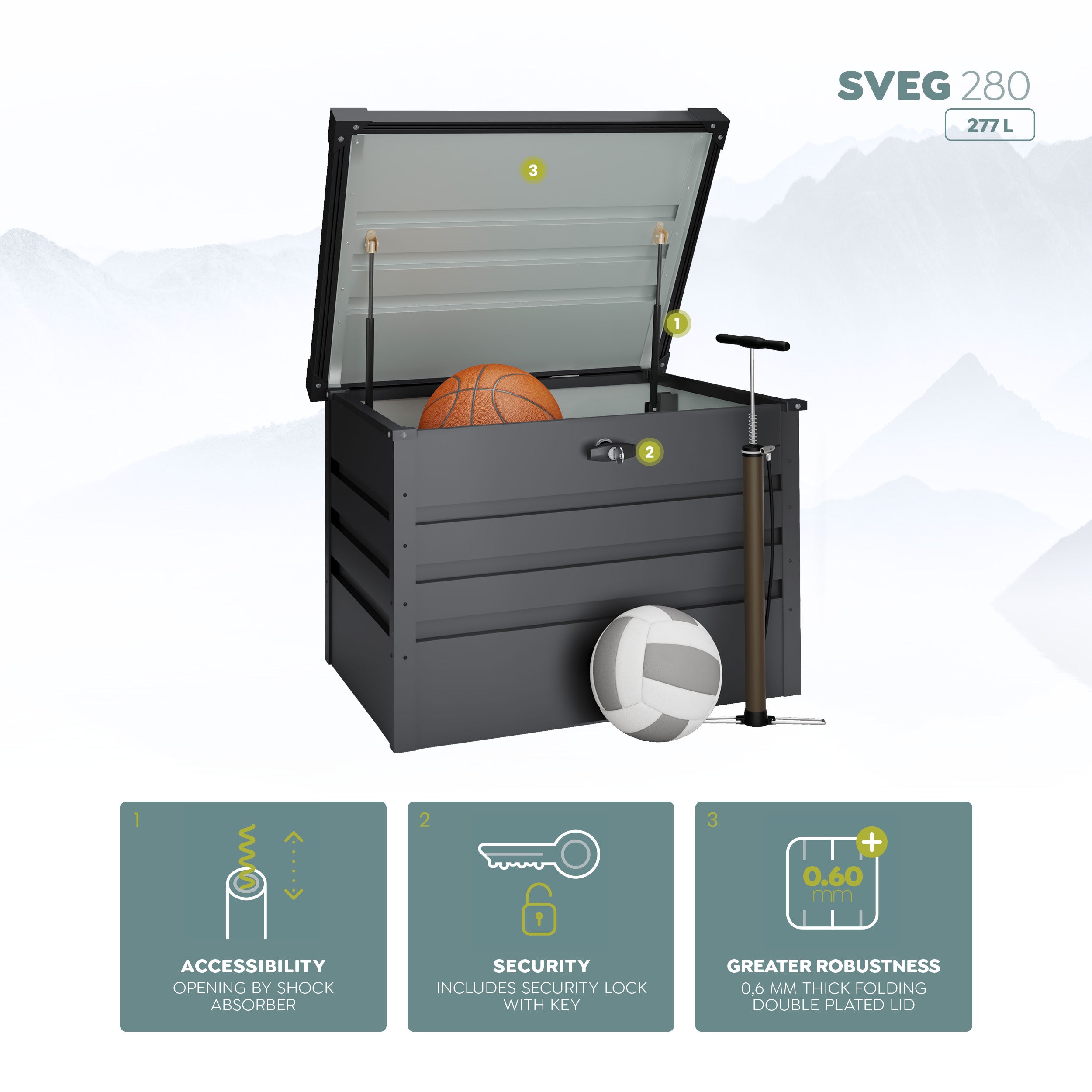 Capanno da giardino Aarhus 277L - 10 anni di garanzia - 9