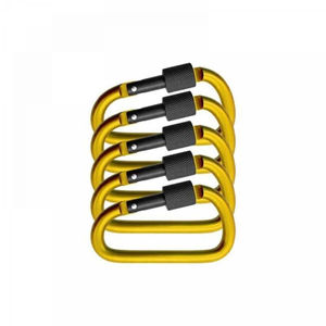 Lot De 5 Mousquetons à Vis Acier Forgé - Max 25kN - Escalade, Alpinisme - Neufs