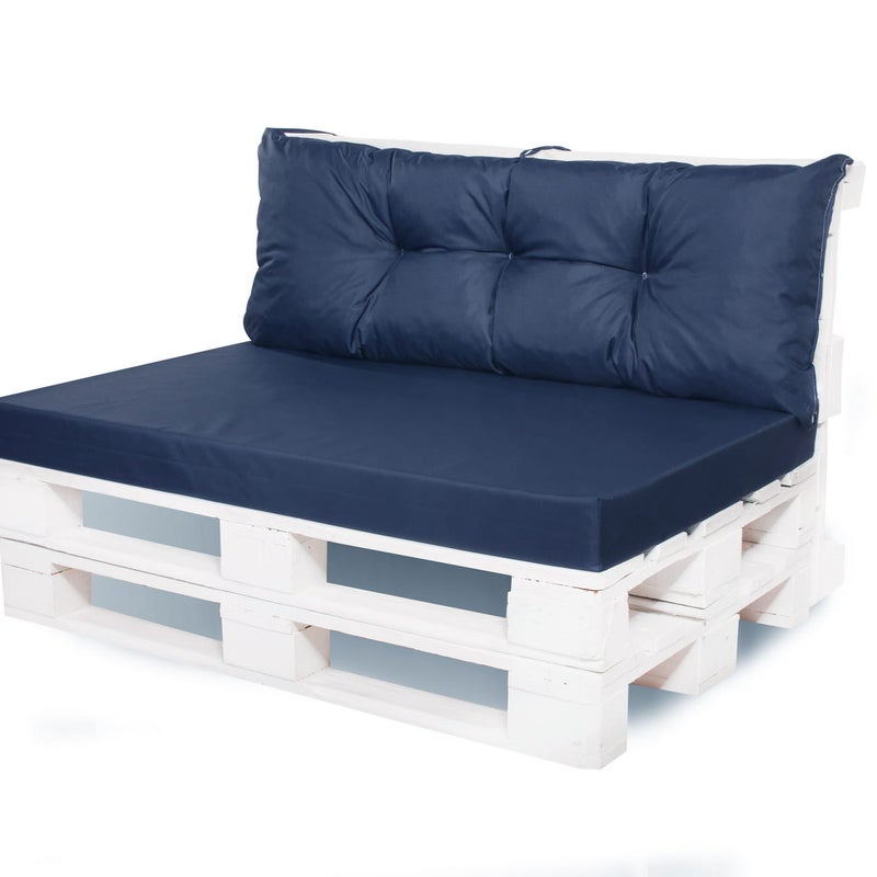 Poduszka ogrodowa na paletę 120x50x50cm poduszka na meble ogrodowe granatowa, poduszka na balkon taras, poducha ogrodowa na meble z palet