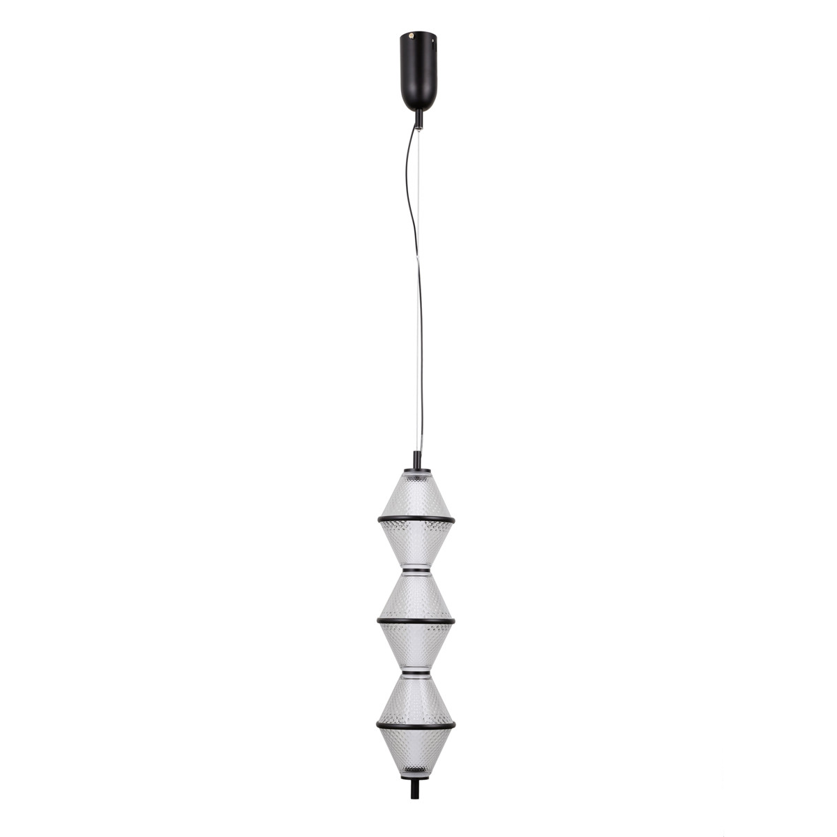 Lampa wisząca FUENTE LED 15W Ciepła biel 1108lm czarna matowa wym: 120 x 13 x 13 cm Italux