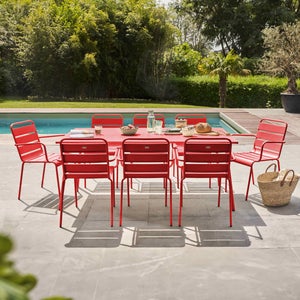 Oviala Lot de 2 Tables Basses de Jardin en Acier Vert Sauge 50 cm
