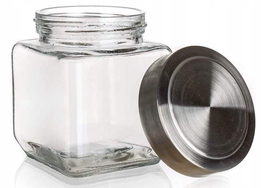 6x POJEMNIK SZKLANY SŁOIK NA przyprawy 500 ml do szafki półki kuchni