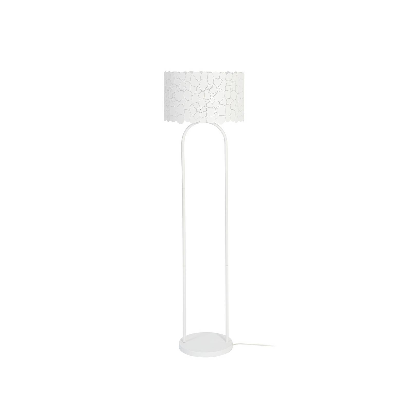 Lindby lampe sur pied Aralena, blanc, métal, hauteur 143,5 cm ...