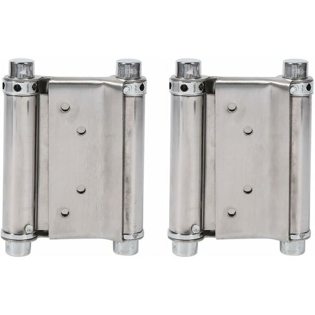 2Pcs Charnières À Ressort Double Action en Acier Inox Charnières de Porte de Saloon Gond Porte Battante, Capacité de Charge Jusqu'à 15 Kg