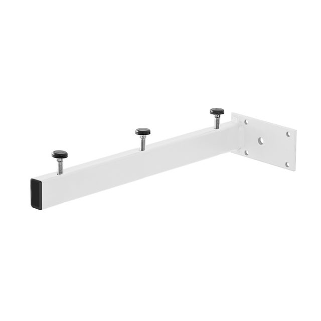 Staffe Per Lavabo Sospeso Disabili - Acciaio Bianco Lucido, 5x35x14,5 Cm, Coppia, Per Fissaggio A Muro - Foto 2