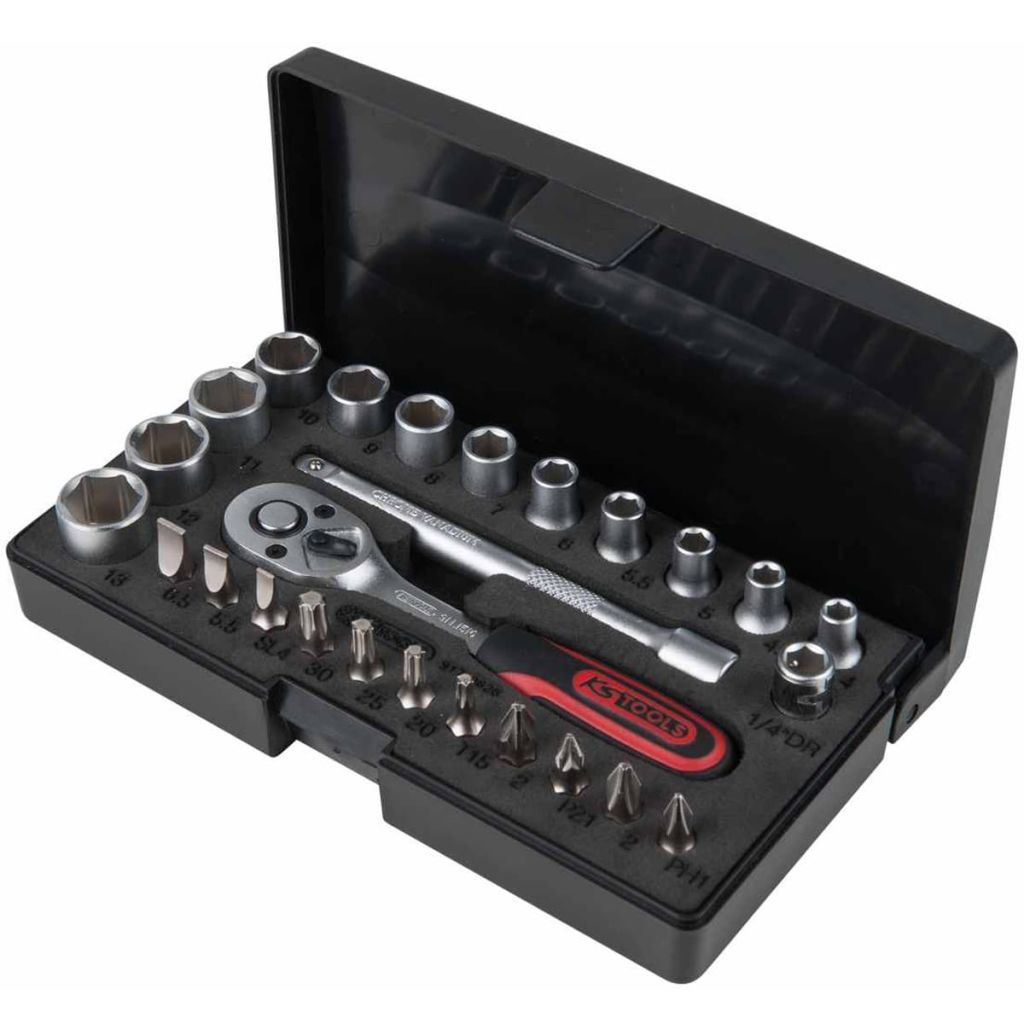KS TOOLS Zestaw kluczy nasadowych 1/4" 26cz. - 917.0626