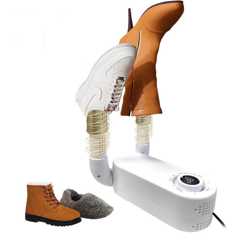 Suszarka do butów, suszarka do rękawic, suszenie mokrych butów gorącym powietrzem 360°, z timerem, składana suszarka do ubrań