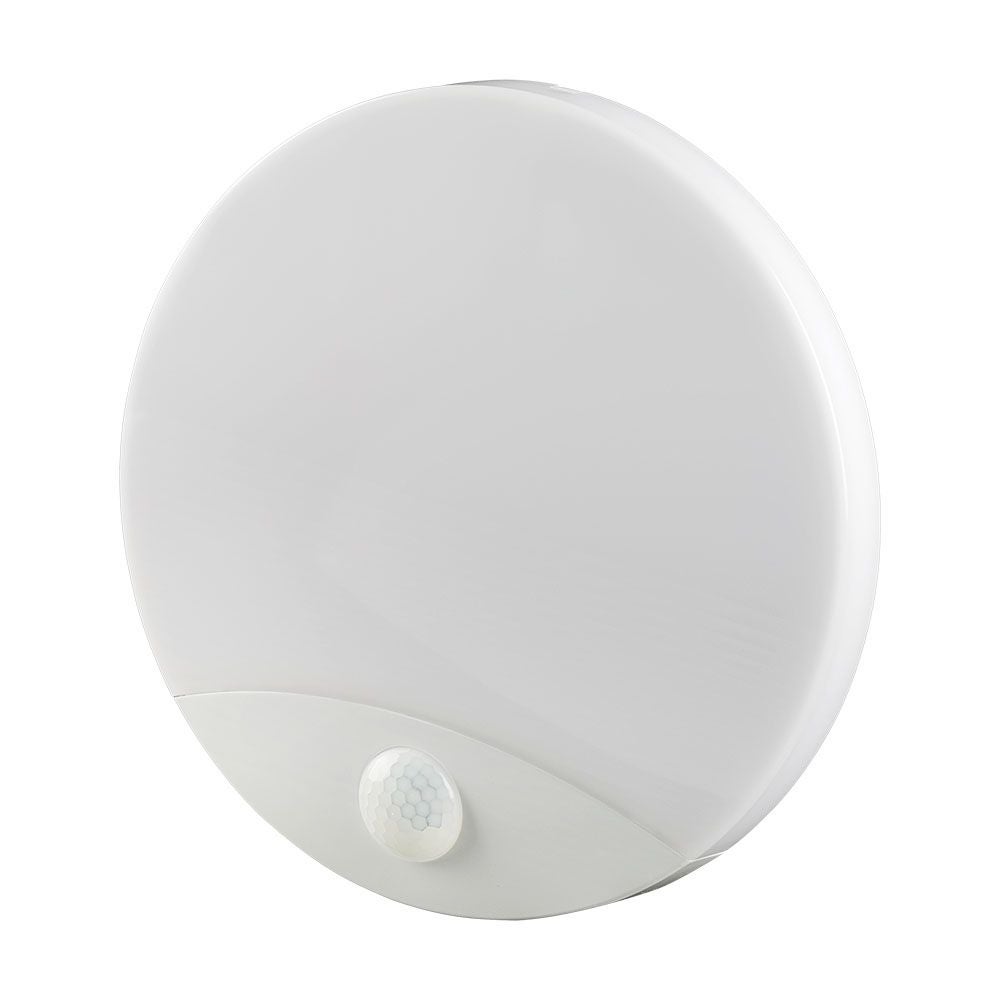 Lámpara LED 15W Chip SAMSUNG Sensor PIR CCT Redonda Blanco IP44 1300lm ...
