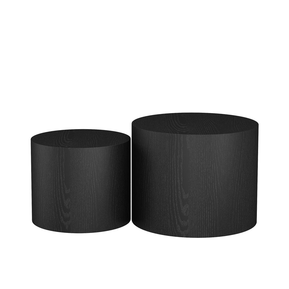 Vicco Zestaw stolików kawowych Giva, Czarny, 48 x 48 cm