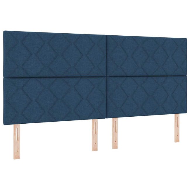 Tête De Lit Murale Velours Gris Clair 200cm - Design Géométrique, Hauteur Réglable, Gain De Place - Pour Une Déco Chambre Moderne