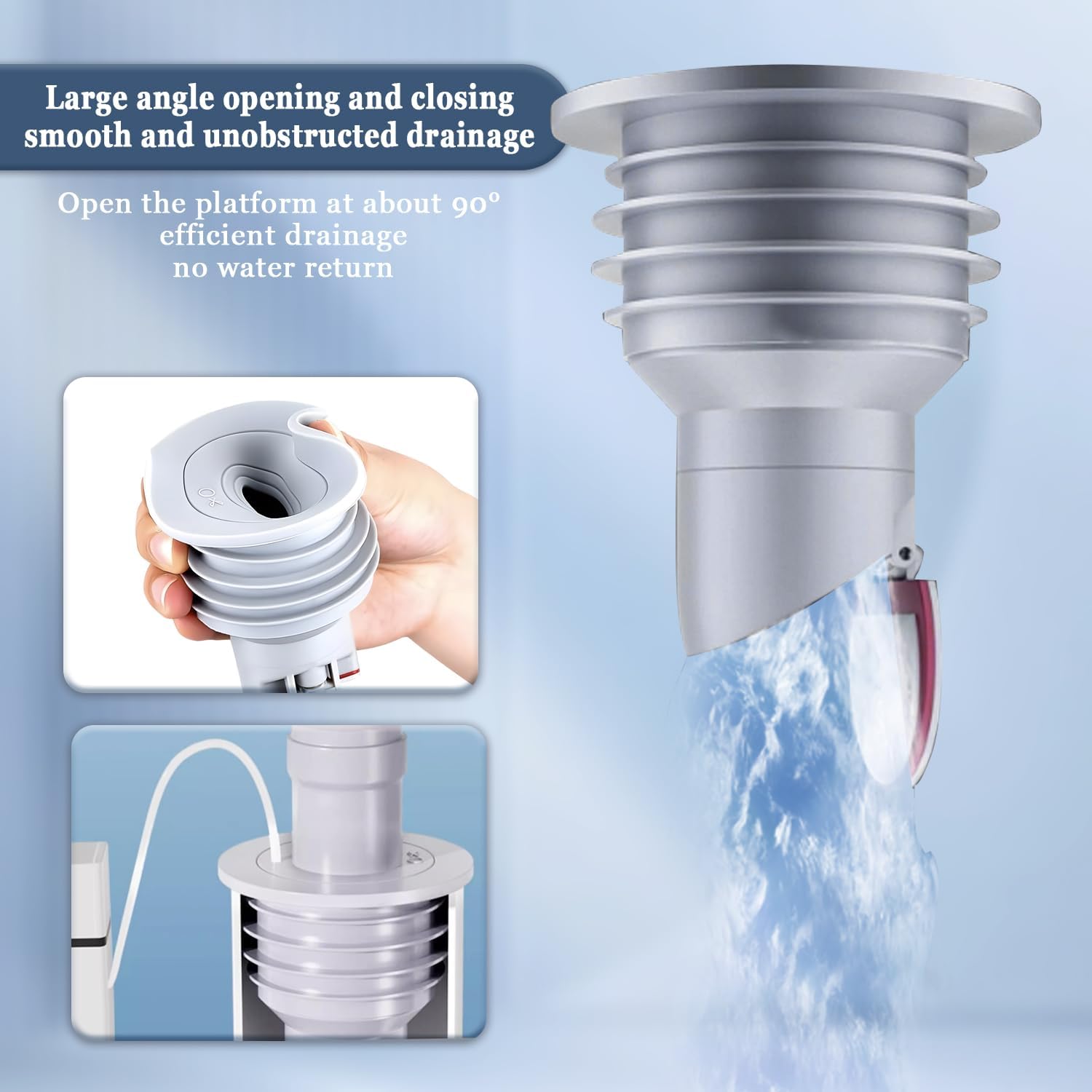 2 Joints de Machine à Laver, Bouchon Anti-Odeur pour Tuyau d'Évacuation, Bague d'Étanchéité pour Cuisine (35-40 mm) - 4