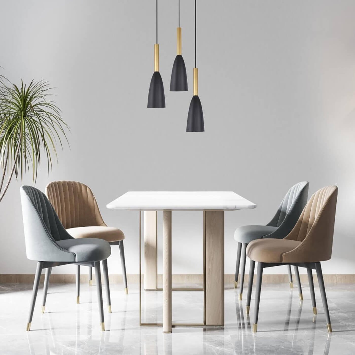 Lampa wisząca Solin złoto-czarna 3xE27x60W wym: 100 x 30 x 30 cm metal Light Prestige - 2