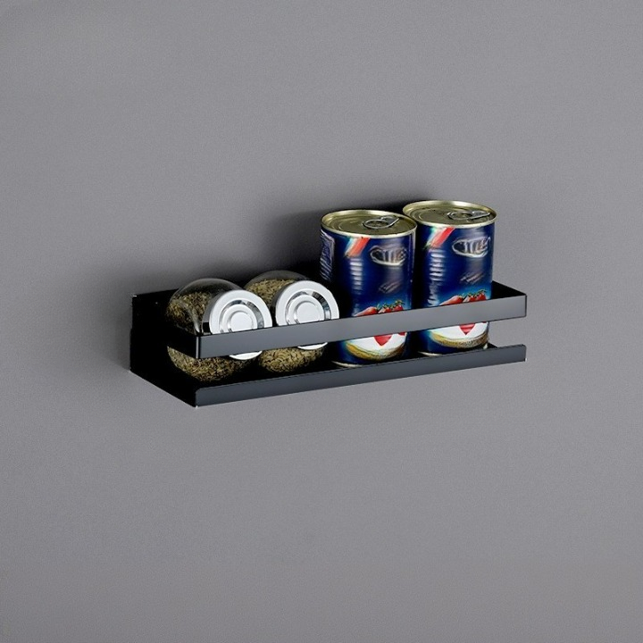 Półka kuchenna ze stali nierdzewnej 304 do łazienki, montowana na ścianie, czarna, 30*10*5,8 cm