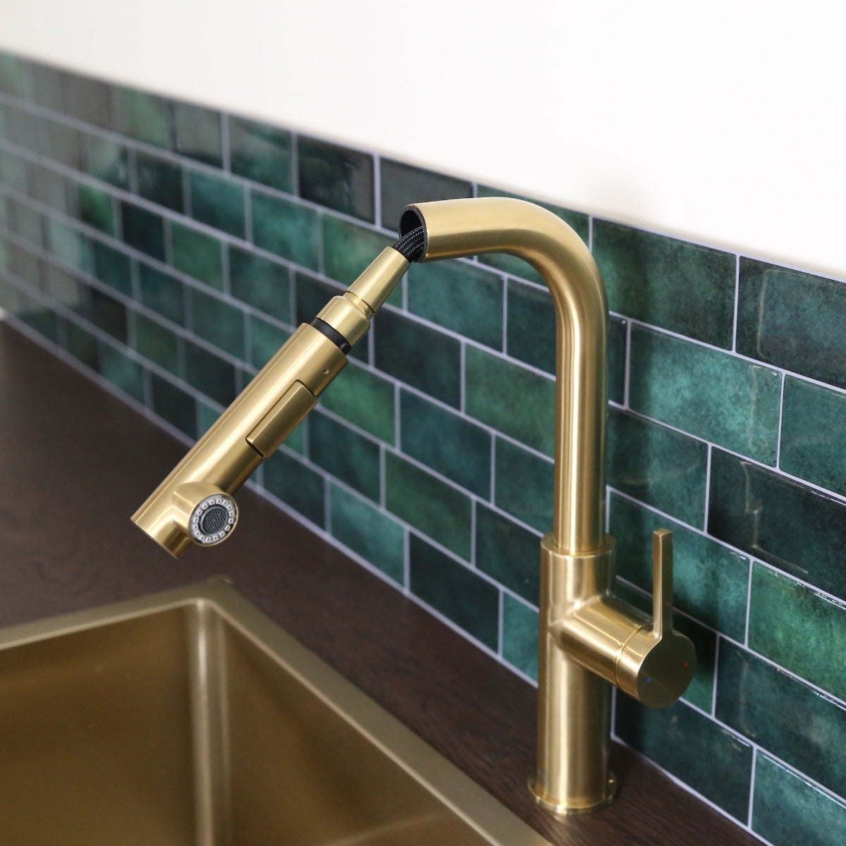 Pure II mitigeur évier à douchette extractible or brossé - 8