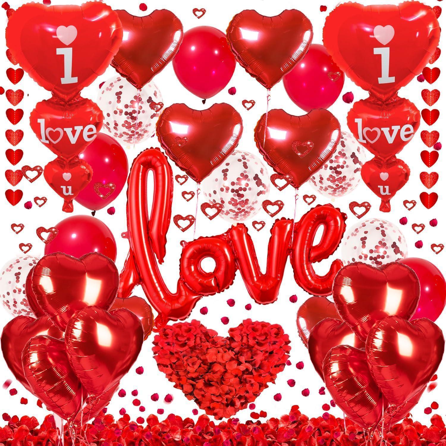 Lot de ballons décoratifs Saint-Valentin 