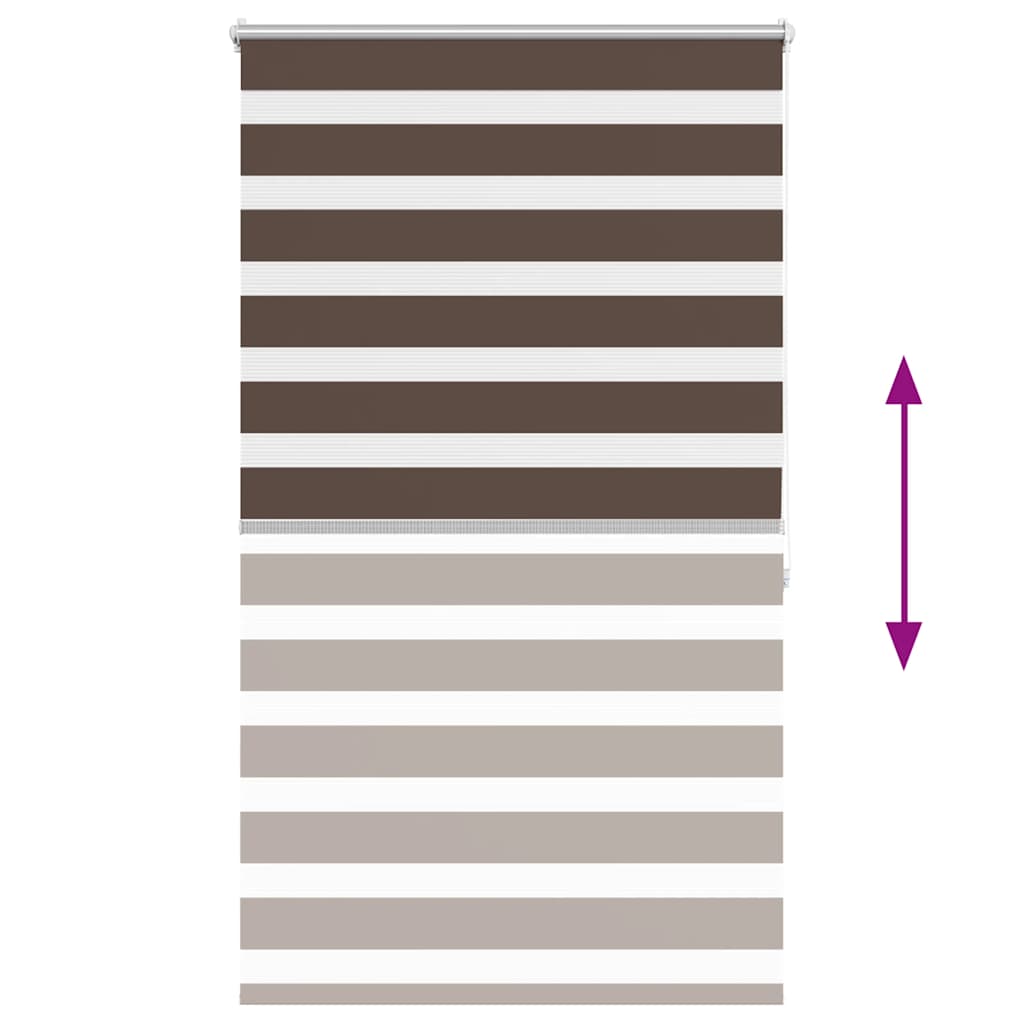 Tenda a rullo oscurante zebra 80x175cm caffé - 5