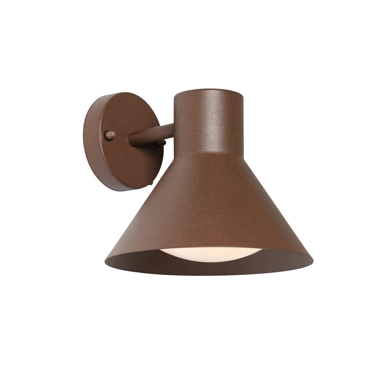Industrialna lampa ścienna zewnętrzna rdzawo-brązowy stożek IP44 - Natas